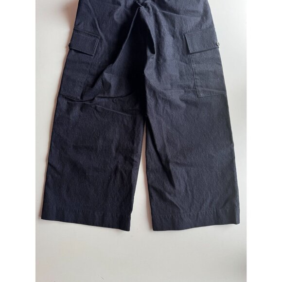 COS Black Cotton Canvas High Rise Wide Leg Cargo Pants, Size 2 - Picture 11 of 15